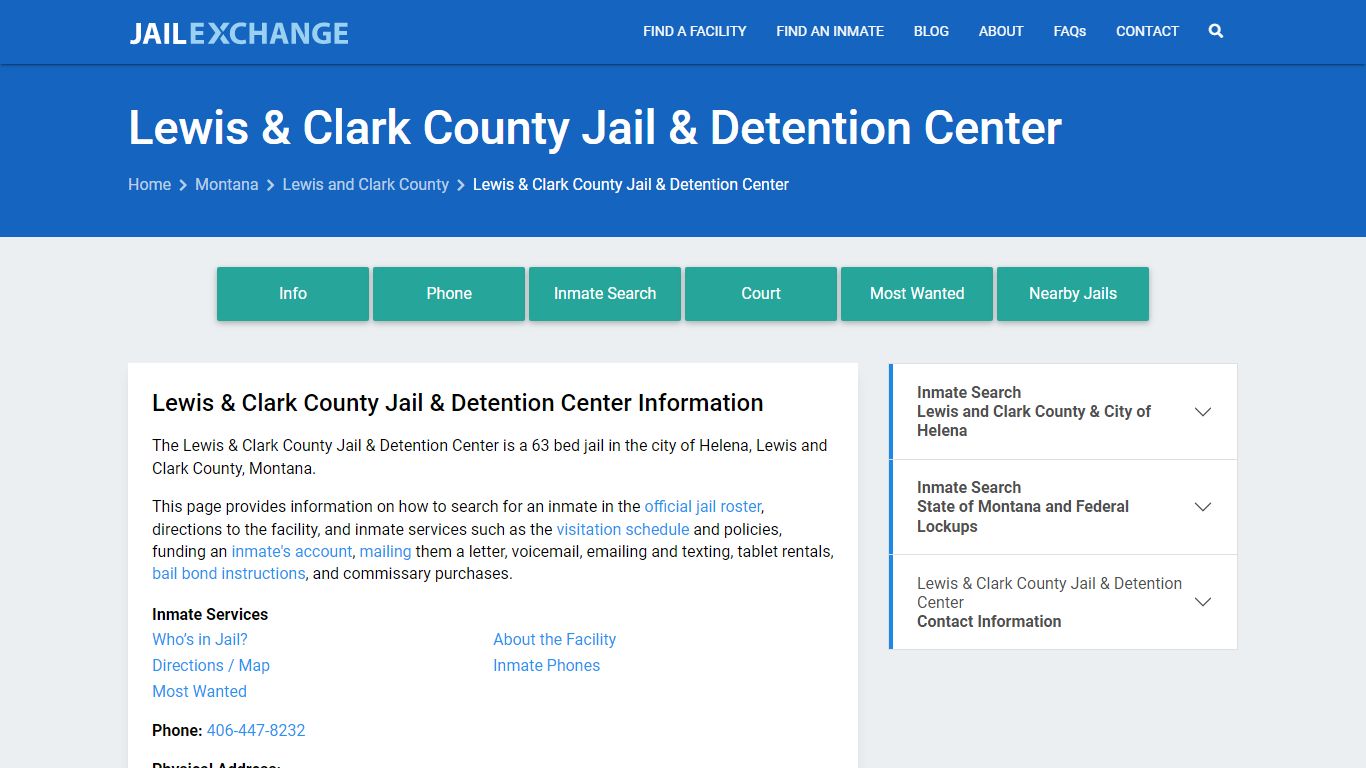 Lewis & Clark County Jail & Detention Center - Jail Exchange